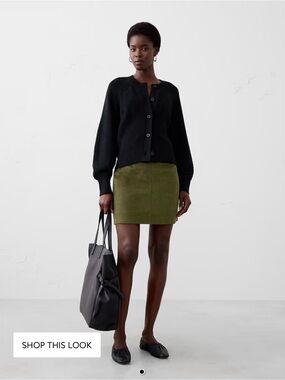 Banana Republic Brown Corduroy Mini Skirt